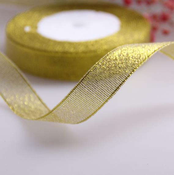 Cheap Glitter Organza Mesh  Ribbon